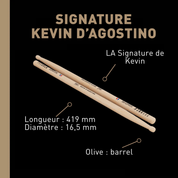 Kevin d'Agostino Signature – Hickory Drumsticks