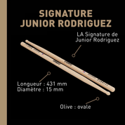 Signature Junior Rodriguez - Baguettes de batterie hickory (Dernières paires disponibles)