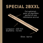 Classic 2B - hickory drumsticks