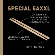 Special 5AXXL - Baguettes de batterie hickory