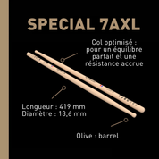 Classic 7A - hickory drumsticks