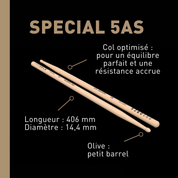 Special 5AS - hickory drumsticks