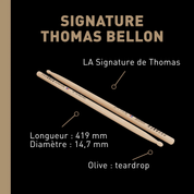 Signature Thomas Bellon - Baguettes de batterie hickory