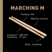 Marching M - hickory drumsticks