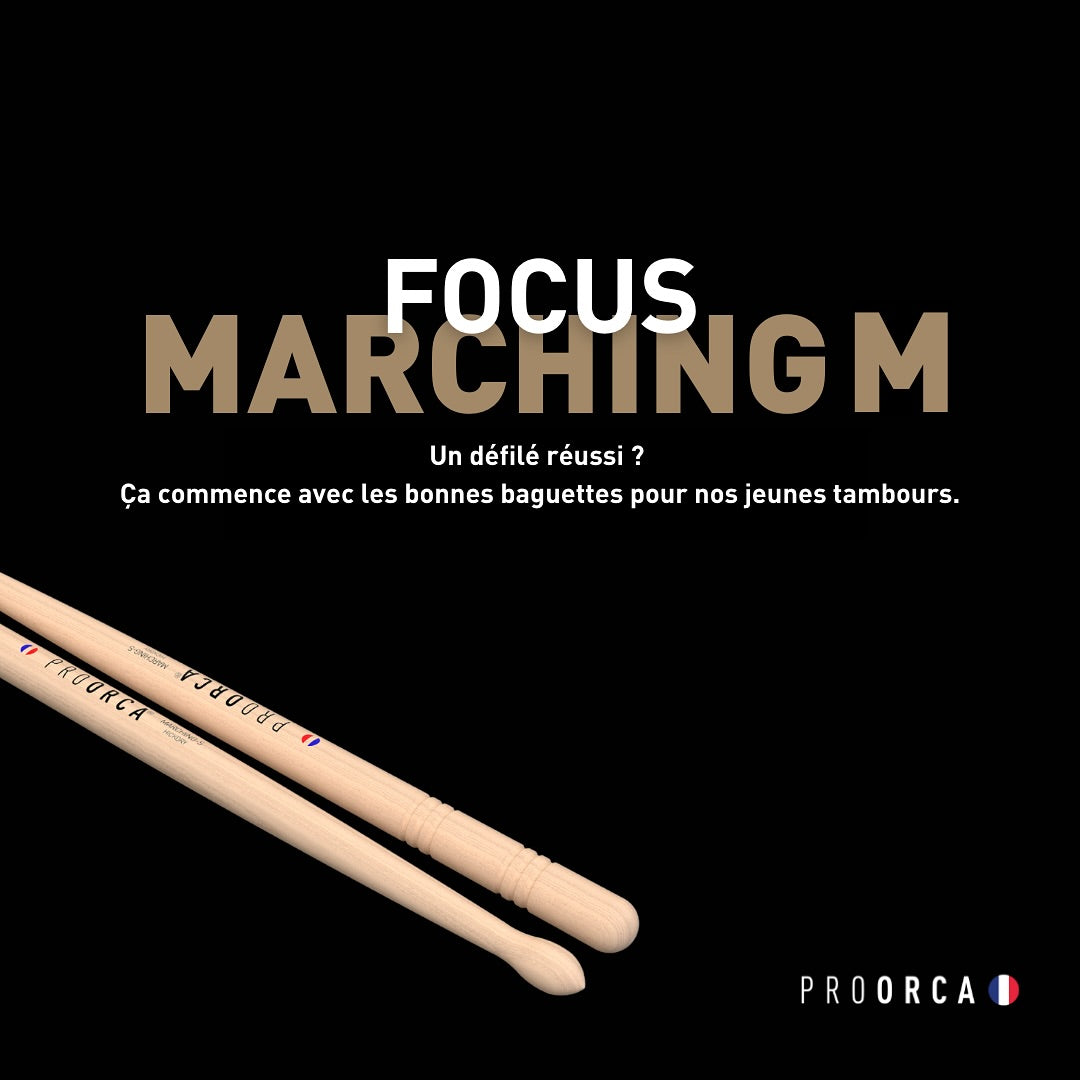 Marching M - Baguettes de tambour hickory pour enfants et pré-adolescents