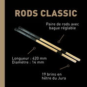 Rods Classic - Fagots en hêtre français