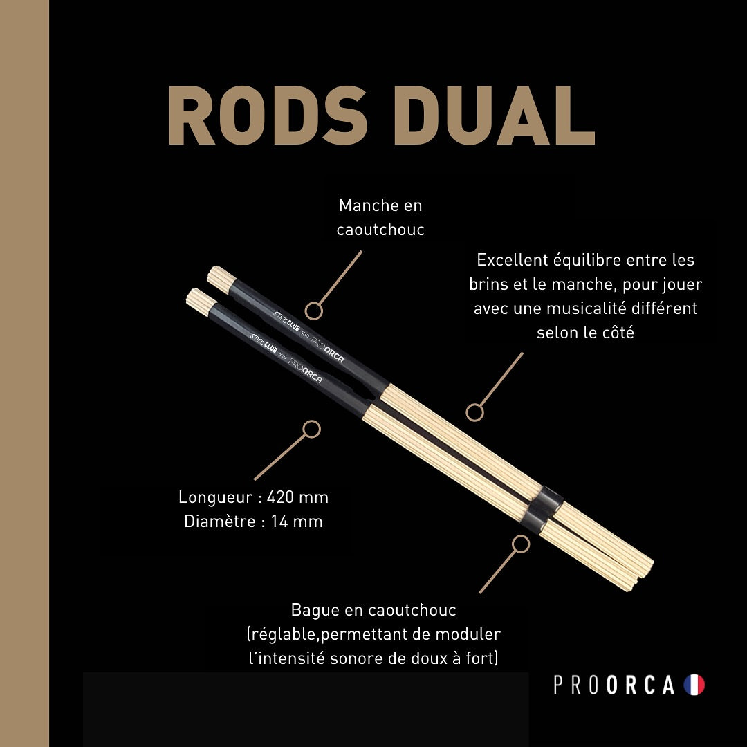 Rods Dual - Fagots en hêtre français