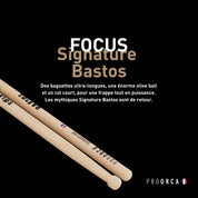 Signature Bastos - Baguettes de batterie hickory