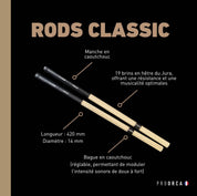 Rods Classic - Fagots en hêtre français