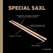 Special 5AXL - Baguettes de batterie hickory